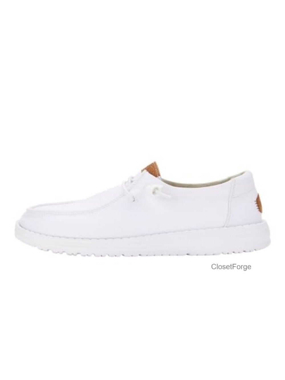 Stretch Canvas Slip On Loafer Elastic Lace Easy On Women's Shoe